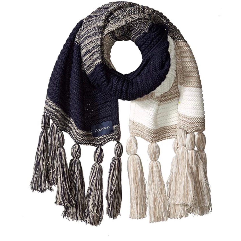 NWT Calvin Klein color block blanket scarf